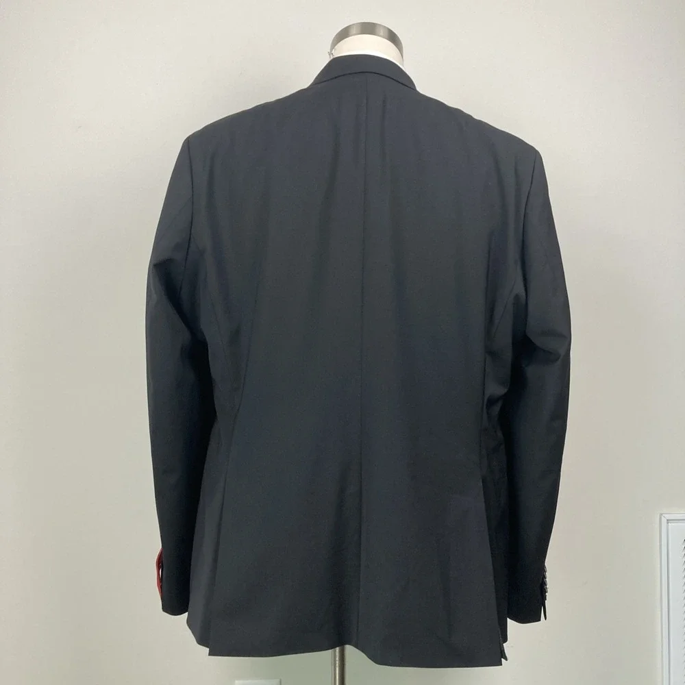 HUGO BOSS Black Wool Karl232X Mens Blazer Suit Jacket‎ Sport Coat 46R